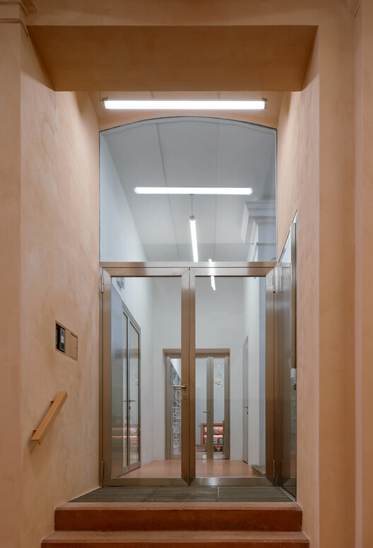 Library in Červený Kostelec / Papundekl Architects - Interior Photography, Wood, Lighting, Door, Glass