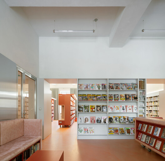Library in Červený Kostelec / Papundekl Architects - Interior Photography, Living Room, Shelving