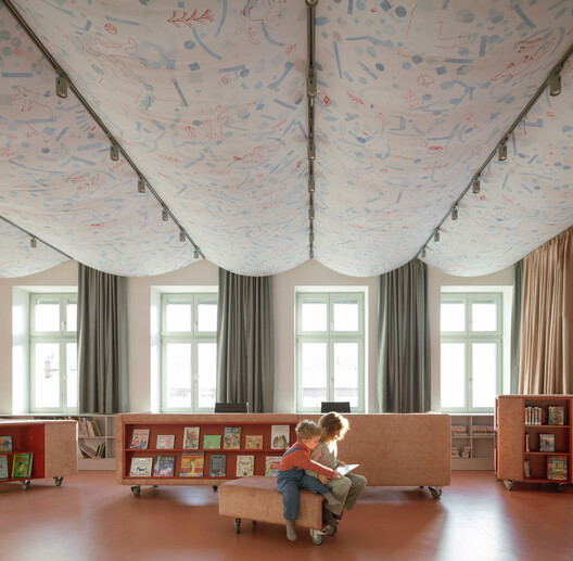 Library in Červený Kostelec / Papundekl Architects - Interior Photography, Lighting, Chair