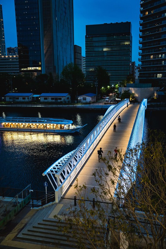 Reimei Kobashi Pedestrian Bridge / Hoshino Architects - Exterior Photography, Waterfront