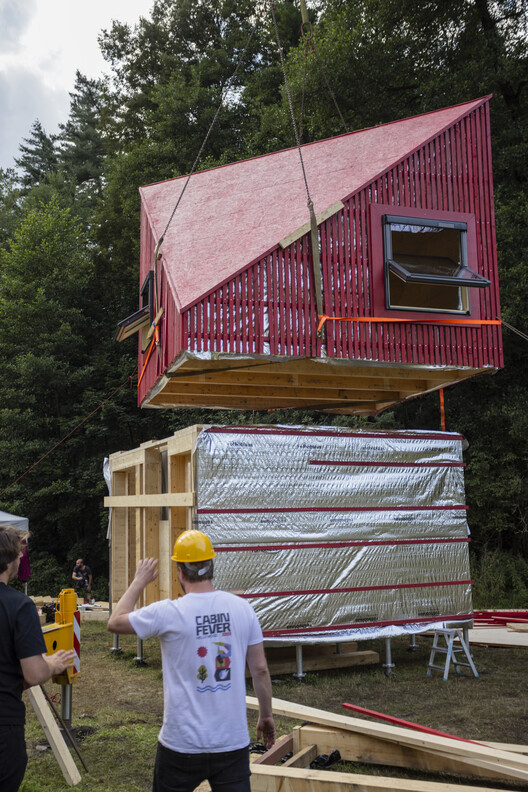 Cabin Fever 2025 Installations / Hello Wood - Exterior Photography, Wood