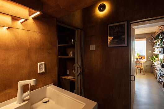 Chamber of Mountain Cave / Chaoffice Chamber of Mountain Cave / Chaoffice - Interior Photography, Bathroom, Wood, Lighting, Countertop