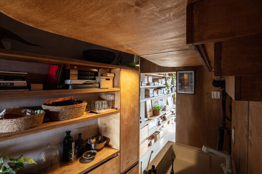 Chamber of Mountain Cave / Chaoffice Chamber of Mountain Cave / Chaoffice - Interior Photography, Kitchen, Wood, Lighting, Shelving