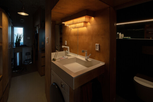 Chamber of Mountain Cave / Chaoffice Chamber of Mountain Cave / Chaoffice - Interior Photography, Bathroom, Wood, Sink, Lighting, Countertop