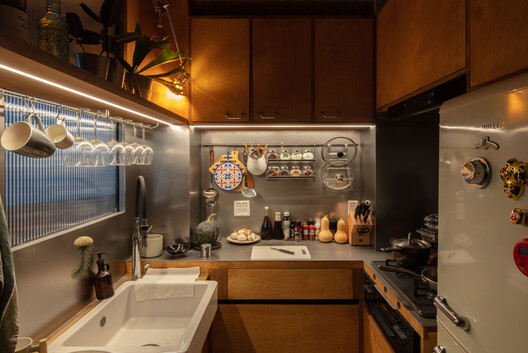 Chamber of Mountain Cave / Chaoffice Chamber of Mountain Cave / Chaoffice - Interior Photography, Kitchen, Countertop, Lighting, Sink