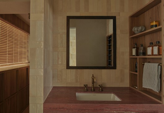 In a Park Apartment / L Architects - Interior Photography, Bathroom, Wood, Lighting, Sink, Countertop