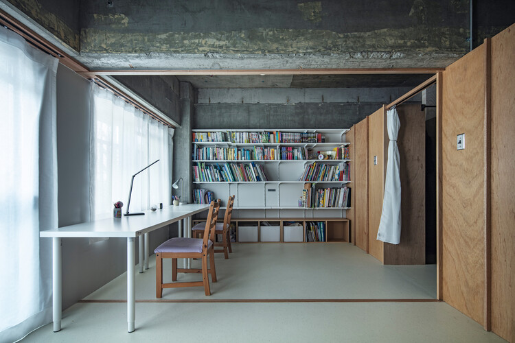 Coop. M / note architects - Interior Photography, Closet, Wood, Lighting, Table, Shelving, Chair