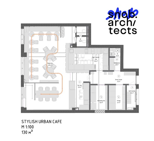 Cafeteria Atmospheric Urban Cafe / SNOB Architects - Imagem 27 de 27