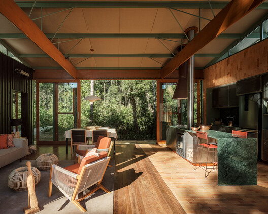 Mirzé Refuge / Estúdio HAA! - Interior Photography, Wood, Beam, Chair, Patio