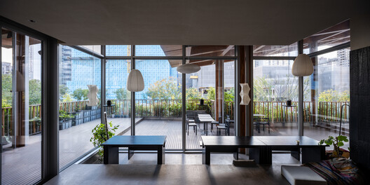 CHUNXI Marketplace and GULANG Gymnasium / Atelier Z+ CHUNXI Marketplace and GULANG Gymnasium / Atelier Z+ - Interior Photography, Glass, Chair, Balcony, Deck