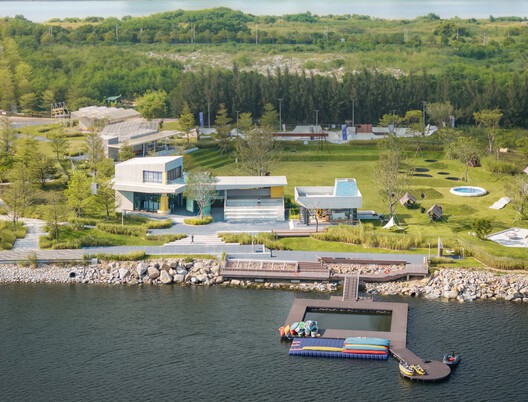 Nerve Lab. Experimental Sports Support Buildings on Double Happiness Island / Studio 10 Nerve Lab. Experimental Sports Support Buildings on Double Happiness Island / Studio 10 - Exterior Photography, Waterfront, Coast