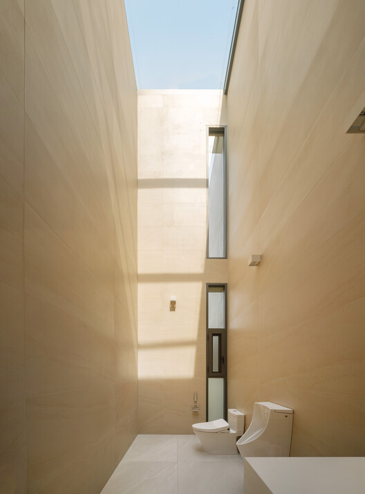 Axis of Growth House / Elemental Living - Interior Photography, Bathroom, Wood, Glass, Concrete