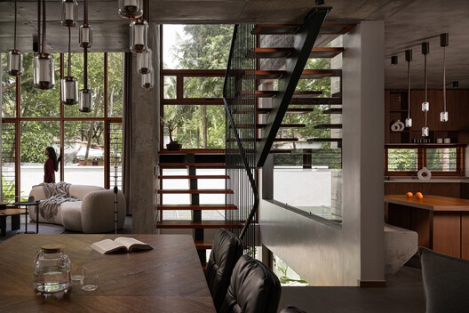 Vault House / Encasa Archstudio - Interior Photography, Wood, Beam, Chair