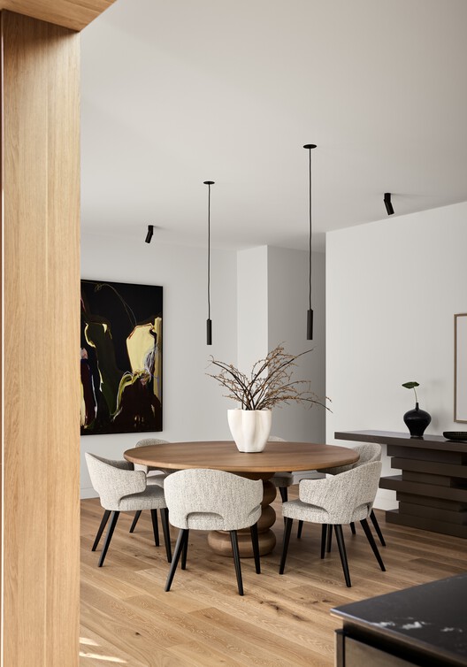 Havenwood / Atlas Architects - Interior Photography, Dining room, Wood, Table, Chair, Lighting