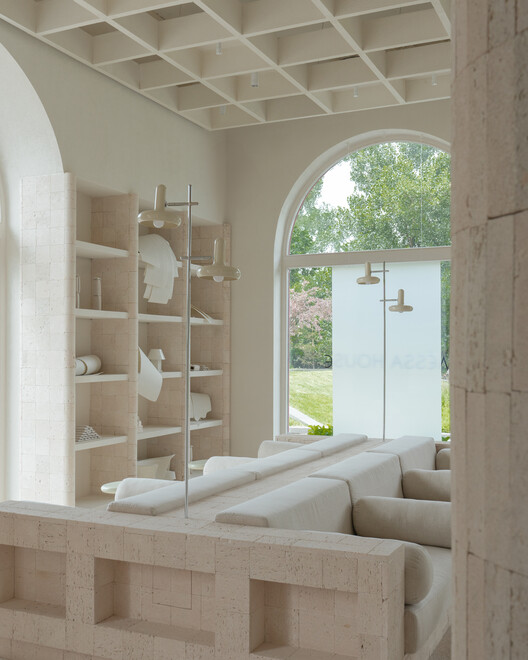 Messa House / UP2DATE architects Messa House / UP2DATE architects - Interior Photography, Living Room, Wood, Lighting, Shelving