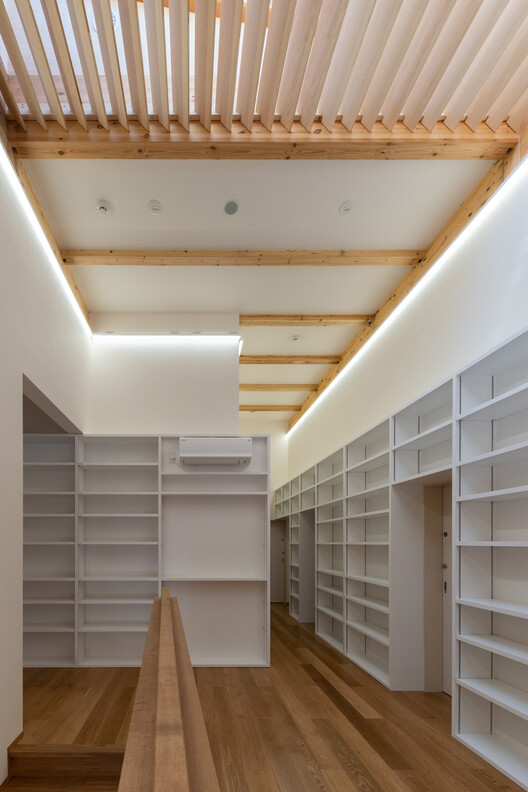 Children and Family Support Center Terra - Interior Photography, Closet, Shelving, Wood