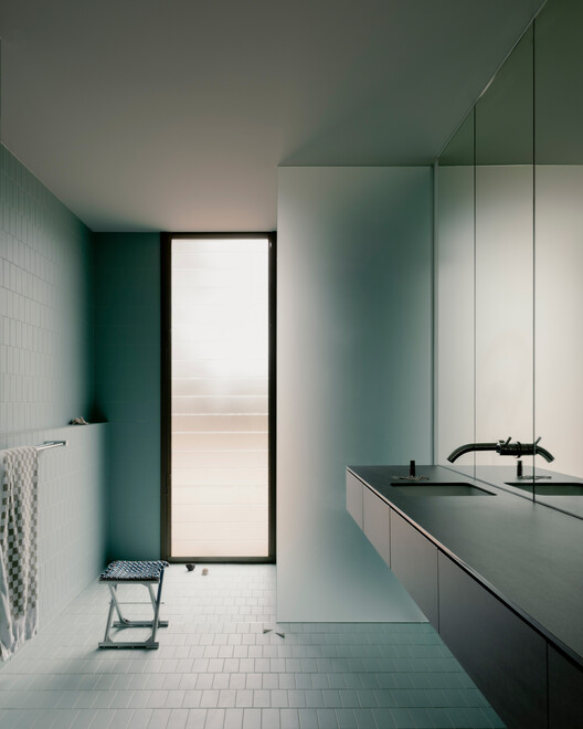Ironbark House / Not All Architecture - Interior Photography, Bathroom, Glass, Sink