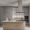 Sculpted Sanctuary House / D'WELL - Interior Photography, Houses, Kitchen, Countertop, Sink, Chair