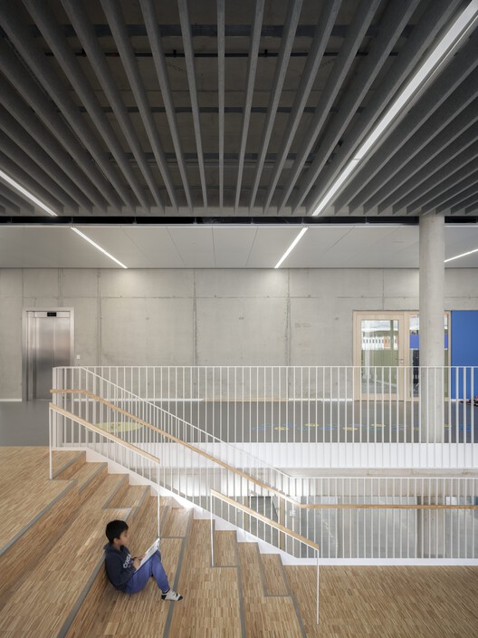 Three Schools - One Process / gmp Architects - Interior Photography, Stairs, Handrail