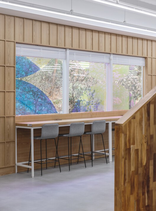 Uni Center / G/O Architecture - Interior Photography, Wood, Glass, Chair