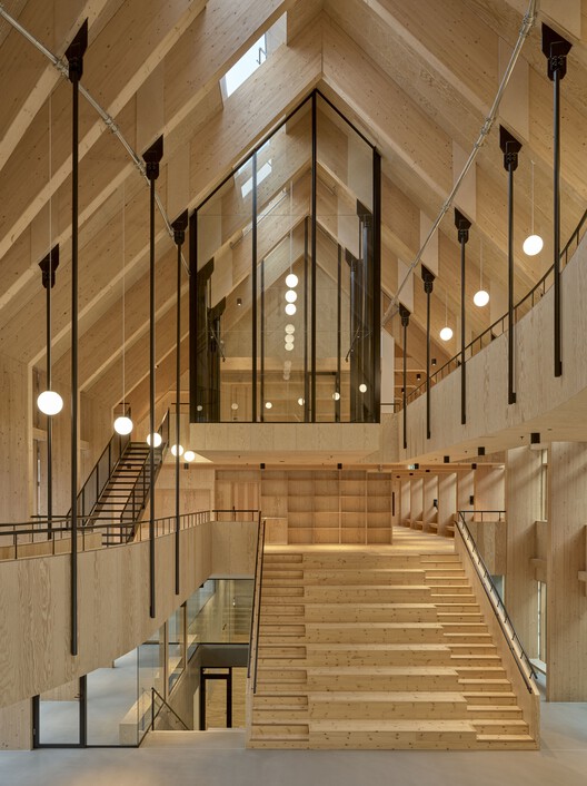 Center for Health / Dorte Mandrup - Interior Photography, Stairs, Wood, Beam