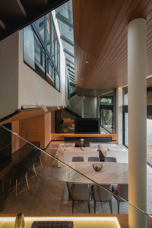 House of Dentist Couple / RCAB Studio - Interior Photography, Wood, Lighting, Glass, Stairs, Chair