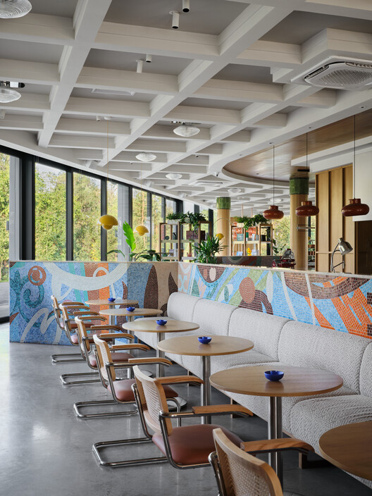 Aqqu Central Café  / AT interiors - Interior Photography, Table, Chair, Lighting, Glass