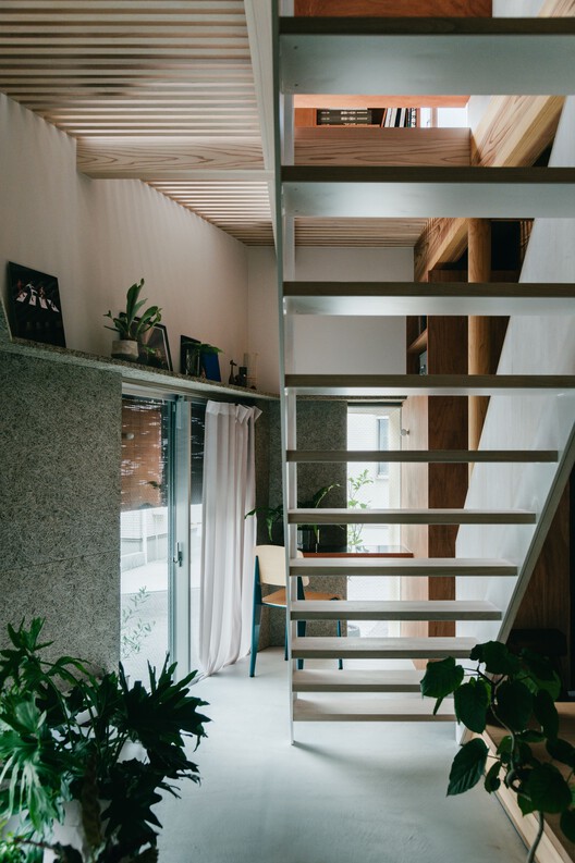 Jonoya House / Masakazu Tsujibayashi Architects - Interior Photography, Wood, Stairs, Handrail, Chair, Beam