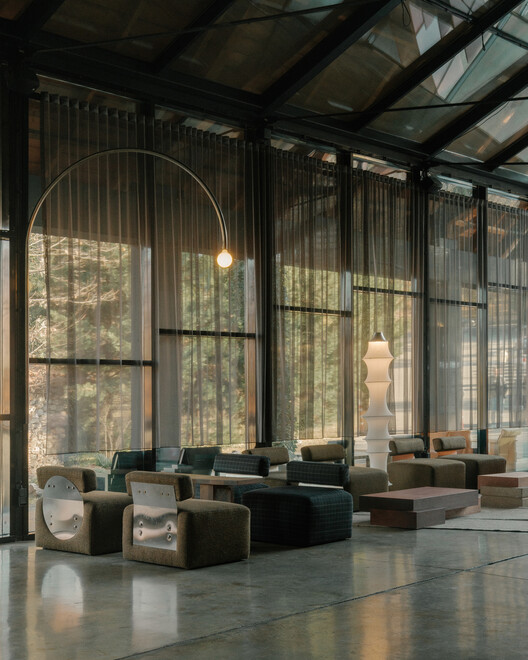 Lopota Reception / Studio Gypsandconcrete - Interior Photography, Living Room, Lighting, Chair, Glass