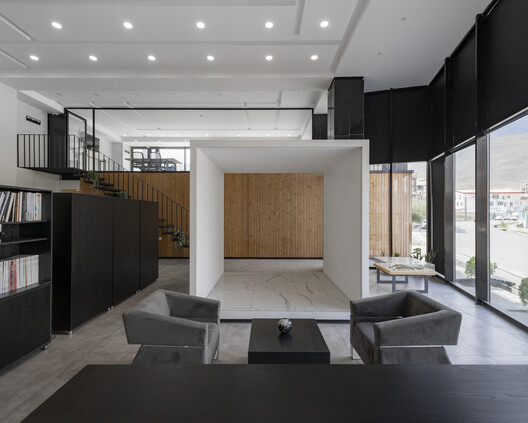 Ramand Mixed-Use building / White Cube Atelier - Interior Photography, Wood, Lighting, Glass, Chair