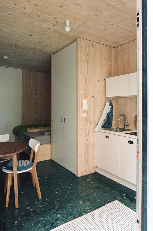 Gott Apartment Building / Amunt Martenson + heramarte - Interior Photography, Wood, Chair