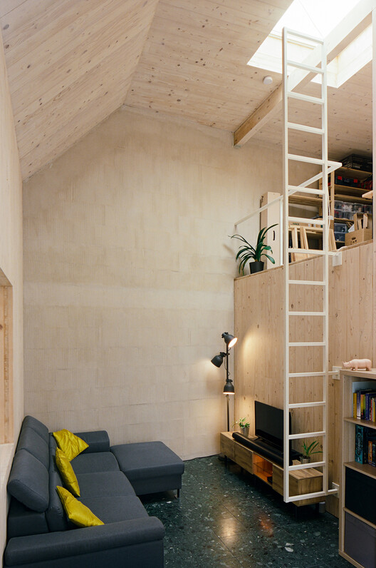 Gott Apartment Building / Amunt Martenson + heramarte - Interior Photography, Wood, Lighting, Stairs, Shelving