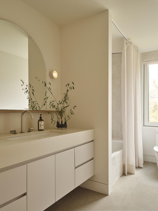 Georgian Bay Beach House / &Pierre Georgian Bay Beach House / &Pierre - Interior Photography, Bathroom, Wood, Sink, Lighting, Countertop