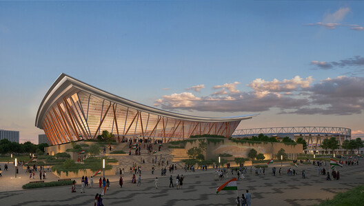 BDP, Cox Architecture, and Collage Design Unveil a Sports District Around the World's Largest Stadium in India - Image 4 of 5