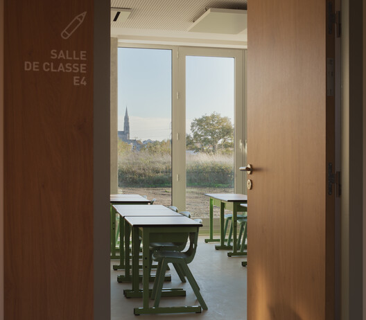 School Complex Simone Veil / Leibar Seigneurin Architectes - Interior Photography, Dining room, Wood