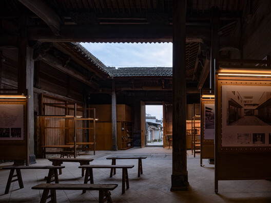 Village Cinema / Atelier Guo Village Cinema / Atelier Guo - Interior Photography, Dining room, Wood, Column, Beam