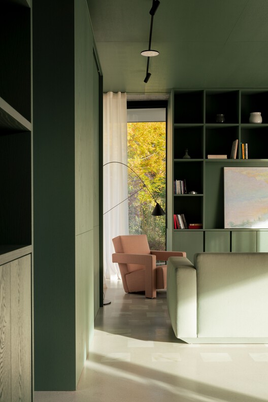 Casabella di Como / Tuckey Design Studio Casabella di Como / Tuckey Design Studio - Interior Photography, Wood, Shelving, Lighting, Table, Chair