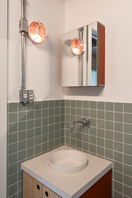 Apartment 210 / Inaê Negrão Architecture - Interior Photography, Bathroom, Lighting, Sink