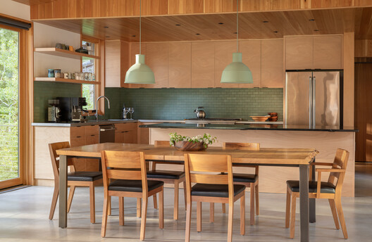 Hillside Residence / Prentiss + Balance + Wickline Architects - Interior Photography, Kitchen, Wood, Table, Chair, Countertop, Lighting