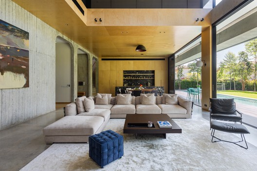 Tropical Shift House / O2 Design Atelier  + Choo Poo Liang Architect - Interior Photography, Living Room, Sofa, Lighting, Chair