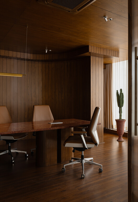 Landforms Office / Billboards - Interior Photography, Wood, Lighting, Table, Chair