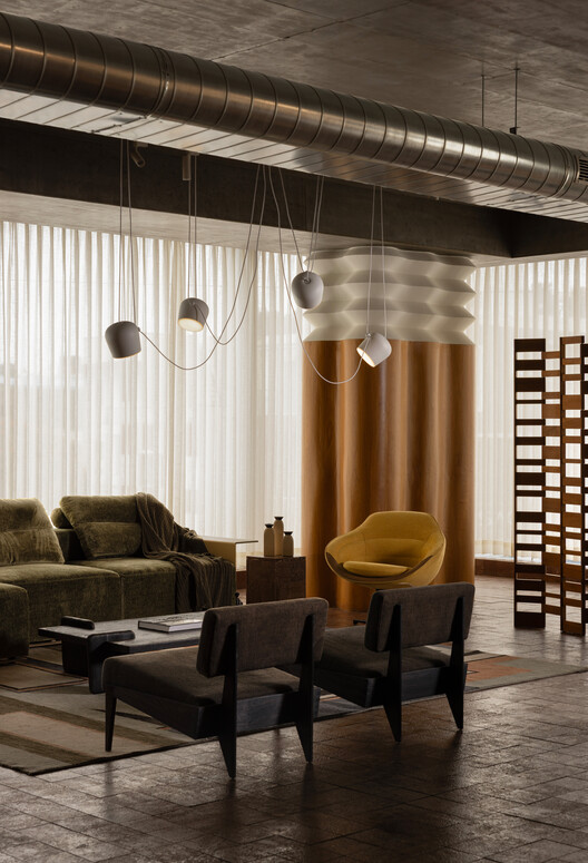 Landforms Office / Billboards - Interior Photography, Living Room, Wood, Lighting, Chair, Table