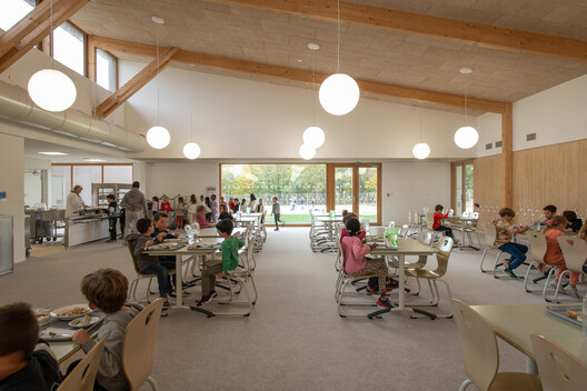 Clairière School / TRACKS - Interior Photography, Dining room, Table, Chair