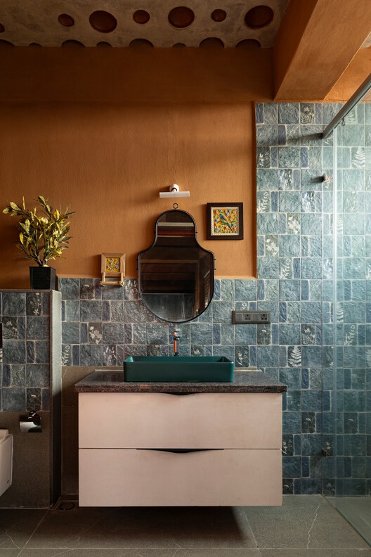  Aurva Illam House / Iki Builds  - Interior Photography, Bathroom, Sink, Countertop, Lighting