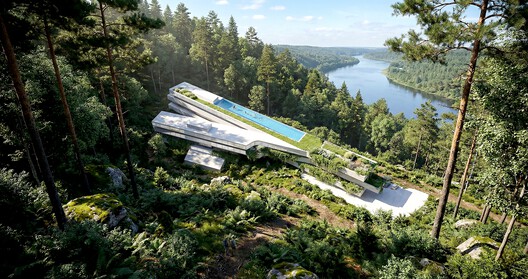 6 Unbuilt Retreats Exploring Hospitality Through Landscape and Refuge - Image 4 of 40