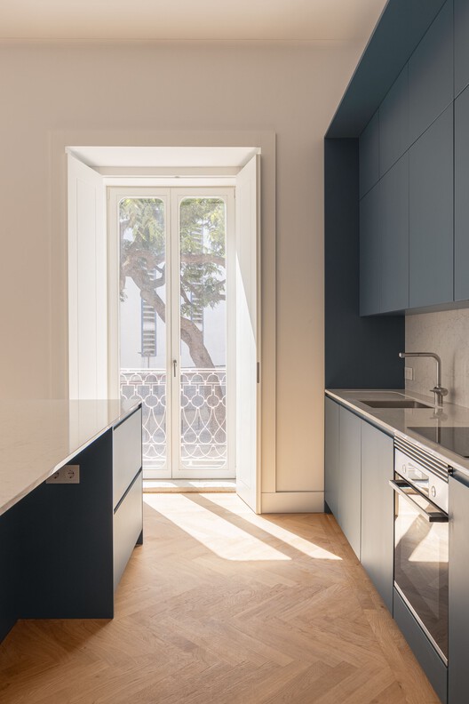 Convento do Beato Residential Complex / RISCO - Interior Photography, Kitchen, Wood, Countertop