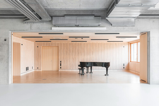 Center for Language and Movement / AFF architekten - Interior Photography, Kitchen, Wood