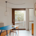 Trommel Apartment / PLNLstudio - Interior Photography, Apartment Interiors, Table, Lighting, Chair