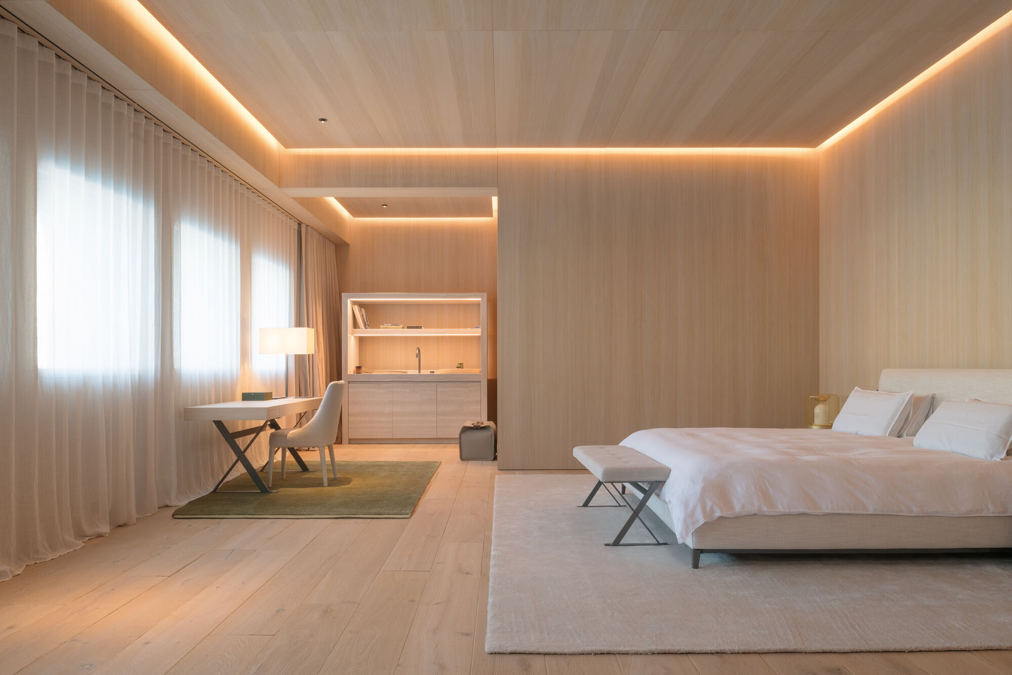 Gallery of Transforming a Concrete Shell into a Wooden Interior Shaped ...