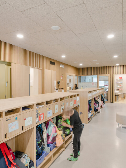 Aurinkokallio Daycare Center / Verstas Architects - Interior Photography, Wood, Shelving